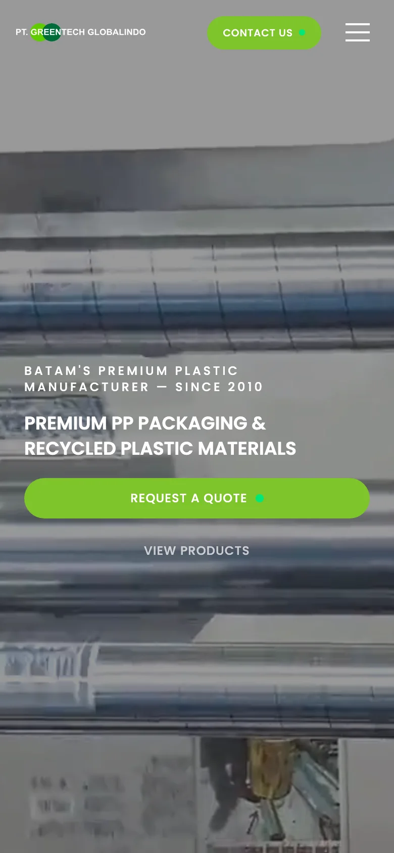 Greentech Globalindo mobile website